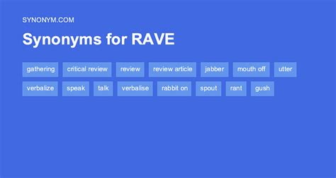 Learn more. . Raved synonym